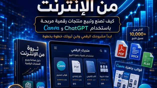 ثروة من الإنترنت كيف تصنع وتبيع منتجات رقمية مربحة باستخدام ChatGPT وCanva