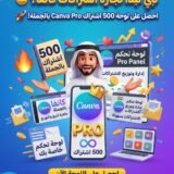 500 اشتراك كانفا برو بالجملة Canva Pro Panel يكون هوك 3d