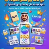 اشتراك كانفا برو لمدى الحياة دعوة مباشرة برو على نفس النسق يكون هوك 3d